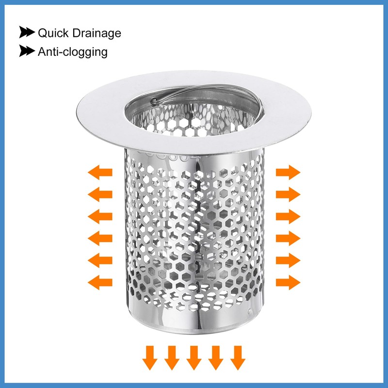 sourcing map 4 Pack Shower Drain Strainer, 2" x 2.2"