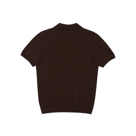 Kangol [캉골] 우먼스 칼라 니트 1922 다크브라운 [Kangol] Women's Collar Knit 1922 Dark Brown