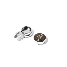 BRERA 67 Men's Silver Button Covers with Initials N
