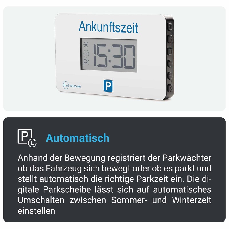 Parkwächter V1 Automatic Parking Disc According to Road Traffic Regulations,