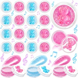 Leelosp 24 Pcs Cute Lip Gloss Party Favors Bear Kpop Birthday Goodie Bags Gender Reveal Baby Shower Favors for Guests Birthday Thank You Gifts Lip Balm Bulk Honey Scent