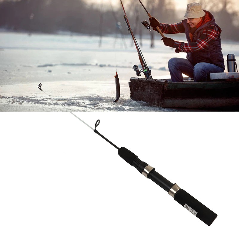 Mini Ice Fishing Rod Carbon Fiber with Ceramic Guide Ring