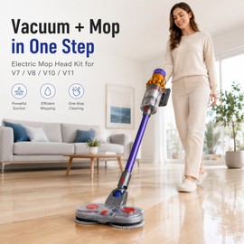 Electric Mop Head Attachment for Dyson V7–V11 – Vacuum Mop Kit with Water Tank & Microfiber Pads
