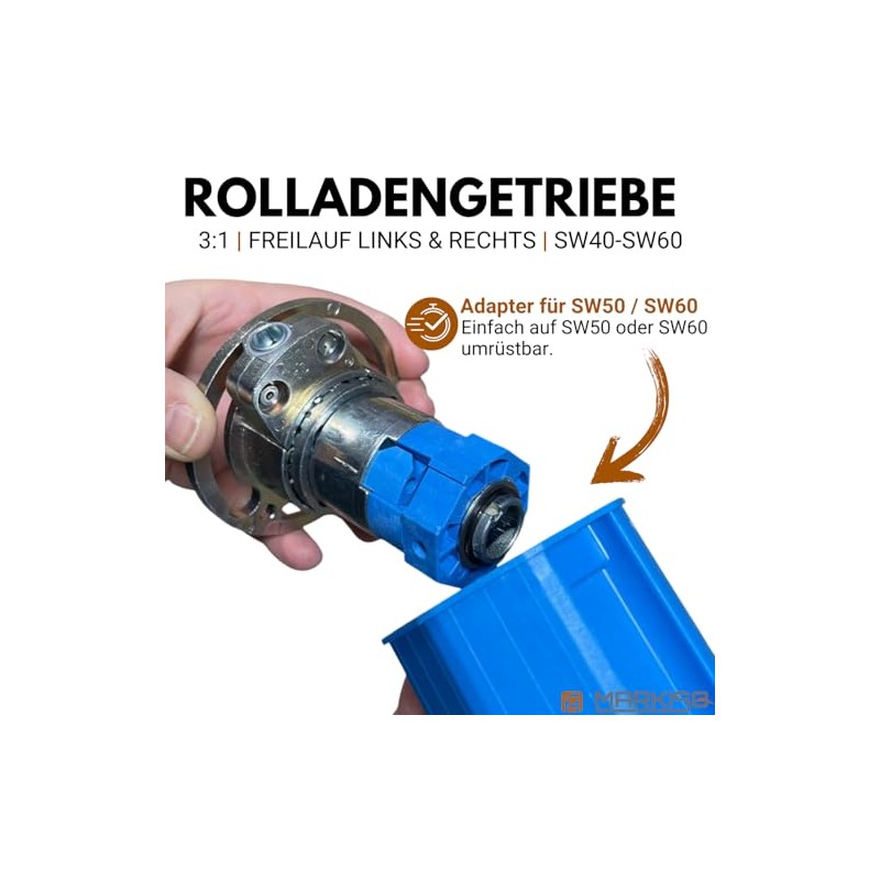 Roller Shutter Gear 3:1 - Crank Gear [Freewheel Right] for