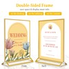 VAIIGO A5 Acrylic Sign Holder with Gold Borders, Double Sided