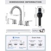 8 Inch Widespread Bathroom Faucet,Brushed Nickel Bathroom Sink Faucet 3