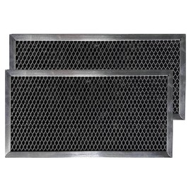 HASMX Carbon Filter Replacement for GE Fits for GE WB06X10137 Charcoal Carbon Range Hood Microwave Filter, 6-1/8" x 11-1/8" x 3/8", 2-Pack