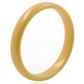 Jude Jewelers 3mm Plain Simple Ceramic Ring Wedding Band Classical Anniversary Stackable (Yellow, 7)