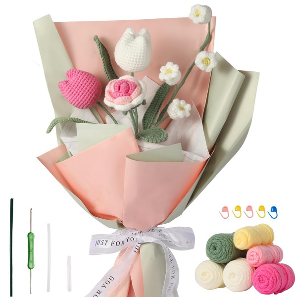 TaikaoQi Beginner Crochet Kit for Adults with Step-by-Step Video Starter