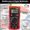 Pocket Digital Multimeter, Multifunction Battery Tester with LCD Backlight Display,
