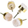 JIC Gem Set of 2 Amethyst Drawer Knobs Crystal Stone