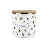 Purely Home Scattered Bees Herbal Tea Canister - White Metal
