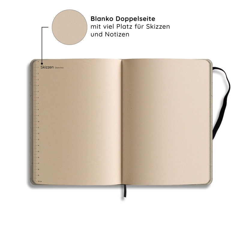 matabooks Samaya 2026 A5 Calendar, Colour: Black, Vegan Year Planner