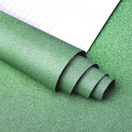 wishFIRE Green Glitter Peel and Stick Wallpaper 17.3" x 120" Sparkly Contact Paper Gift Wrapping Paper Removable Self-Adhesive Wallpaper DIY Decorative for Bedroom Living Room