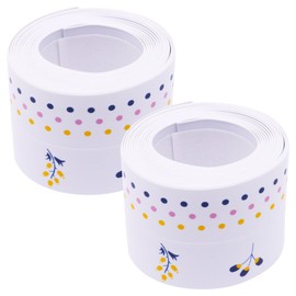 GDFYMI Caulk Tape Waterproof Self Adhesive, Toilet Base Around Caulking Tape Bathroom Accessories (1.5in x 16.4ft, Floral Pattern)