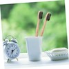 ORFOFE 4pcs Bamboo Toothbrushes with Soft Bristles Ergonomic Design for
