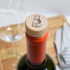 19mm 'Cat Wearing Scarf' Wooden Bottle Stopper/Cork (BS00005900)