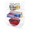 Whitmor Wire Stackable Basket, White