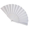 Fabric Handheld Folding Fan [White]