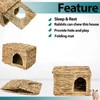HERCOCCI Extra Large Grass House for Rabbit, Foldable & Comfortable