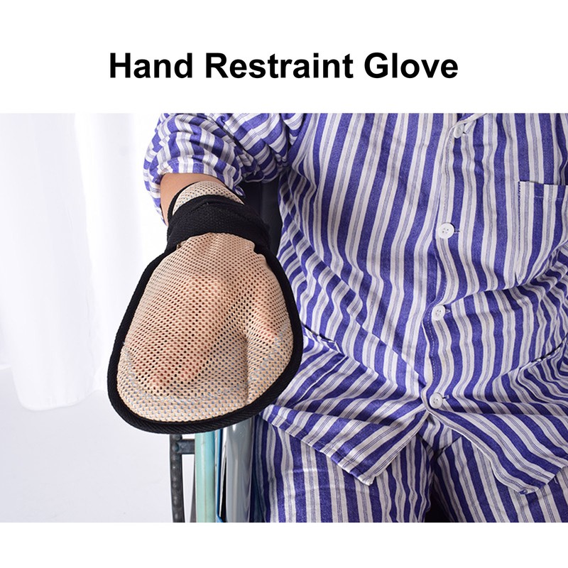 Hand Restraint Glove Dementia Elderly Restraint Glove Medical Safety Mesh
