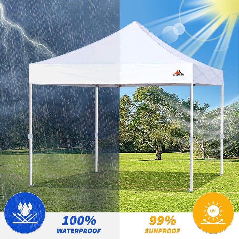 SCOCANOPY Commercial 10x10 Replacement Canopy Top,Canopy Cover ONLY,Bonus 4 Pack