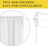 NICETOWN 100% Blackout Linen French Door Curtain, Lightweight Tie Up