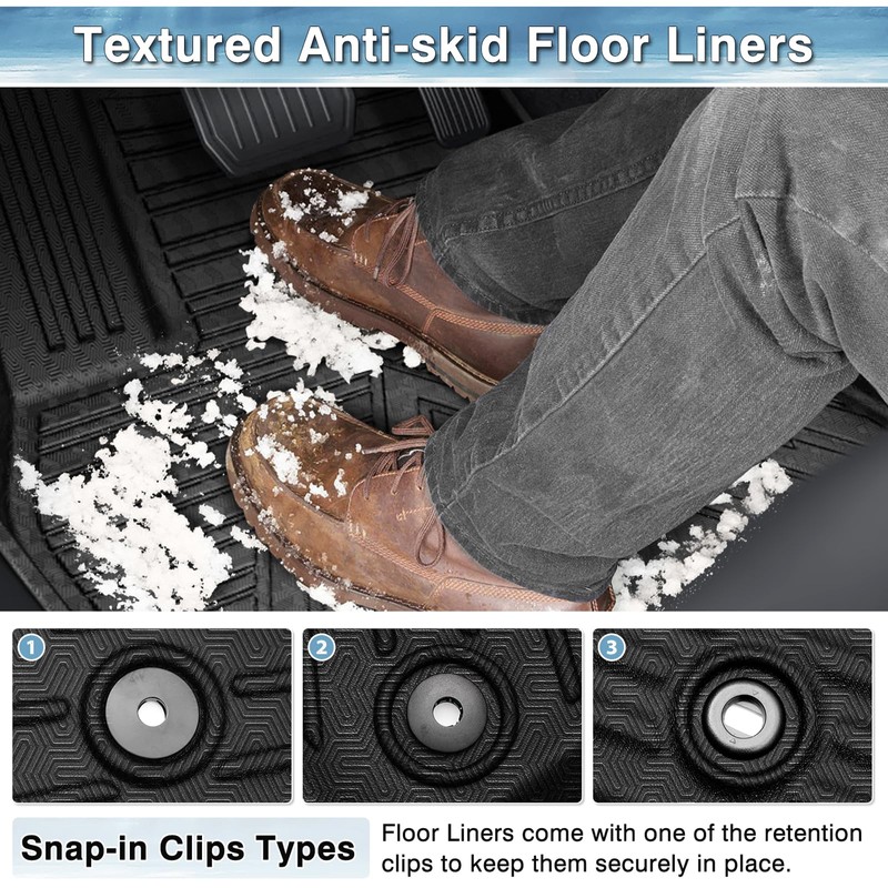 Mixsuper Floor Mats Cargo Liner for Honda Passport 2019-2025, All