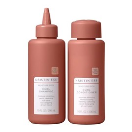 Kristin Ess Hair Curl Shea Butter Shampoo and Conditioner Set for Curly Hair Bounce + Shine - Anti Frizz Moisture Shampoo + Deep Conditioner - Clean + Vegan Curly Hair Product for All Curls 2A-4C