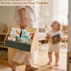 BeBeJoJo Solid Wood Toddler Bookshelf Double-Sided Montessori Kids Bookshelf for