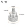 sourcing map 12pcs UNC6-32x6.5mm Knurled Thumb Screw Computer Case Threaded