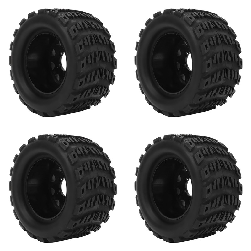 4 Pcs 1/10 RC Snow Tires Set with Wheels Strong