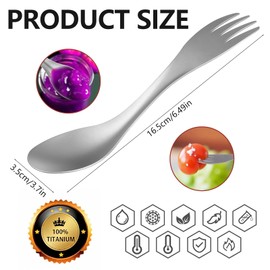 HJZHII Travel Cutlery 2-in-1 Fork and Spoon with Storage Bag Camping Cutlery Camping Cutlery for On the Go Spork Travel Cutlery Camping Cutlery for Camping