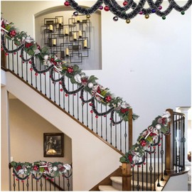 YELINTIAN 59 Feet Christmas Tinsel Garland, Wall Decor Tinsel Christmas Garlands for Decoration, Birthday,Weddings(W:11cm)