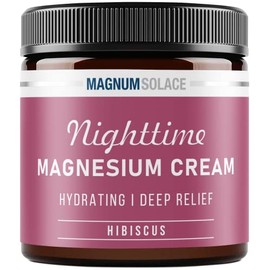 Magnesium Lotion – Hydrating Nighttime Cream Apply to Legs, Arms or Chest - Topical Chloride USA Made and Safe for Kids (Hibiscus)