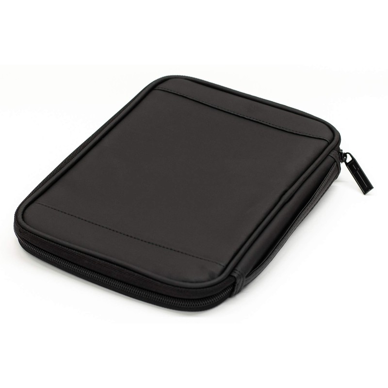 Black Fish Leather Like Vinyl Bible Cover Case with Handle,