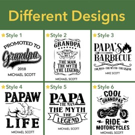 Papa's Barbecue Man Myth Legend Customized Cutting Board, Kitchen Charcuterie Board for Father's Day, Grandpa Customized Cutting Boards, Chopping Blocks for Granddad