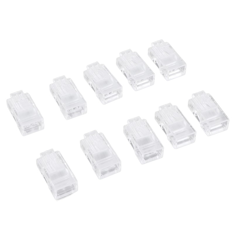 100Pcs TF2005A 8P8C RJ45 Connector CAT6 Unshielded Ethernet Crystal Head