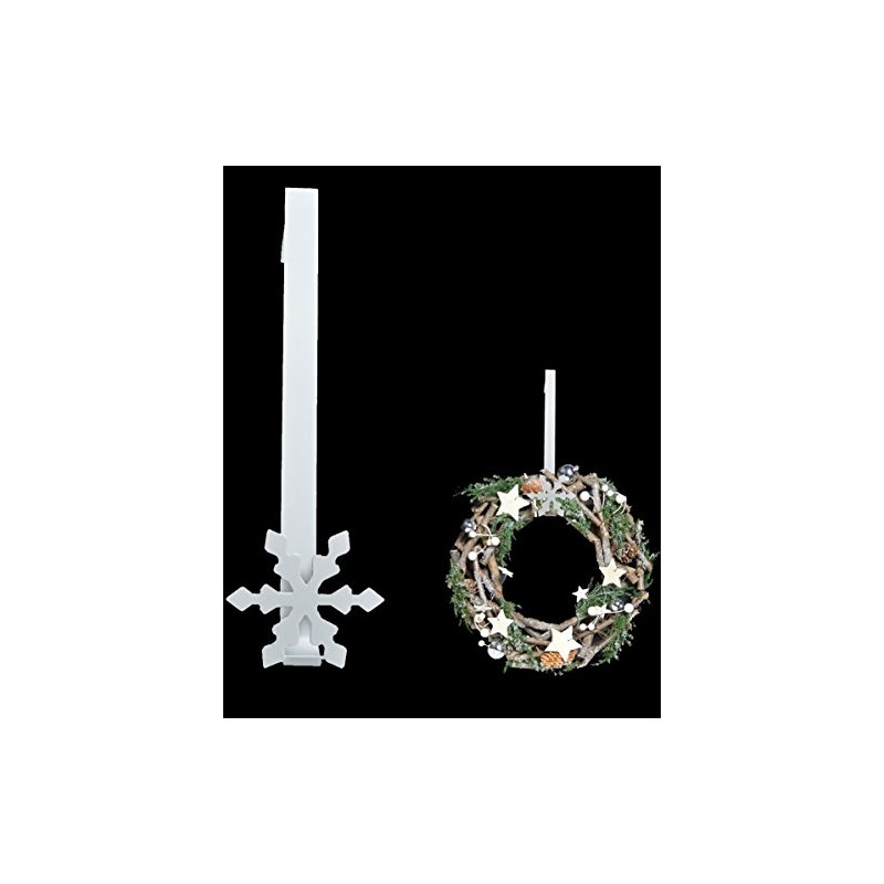1x Snowflake Over The Door 'Christmas' Wreath Hanger- Red or