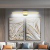 PRESDE Bathroom Light Fixtures Dimmable 32in Gold LED Vanity Light