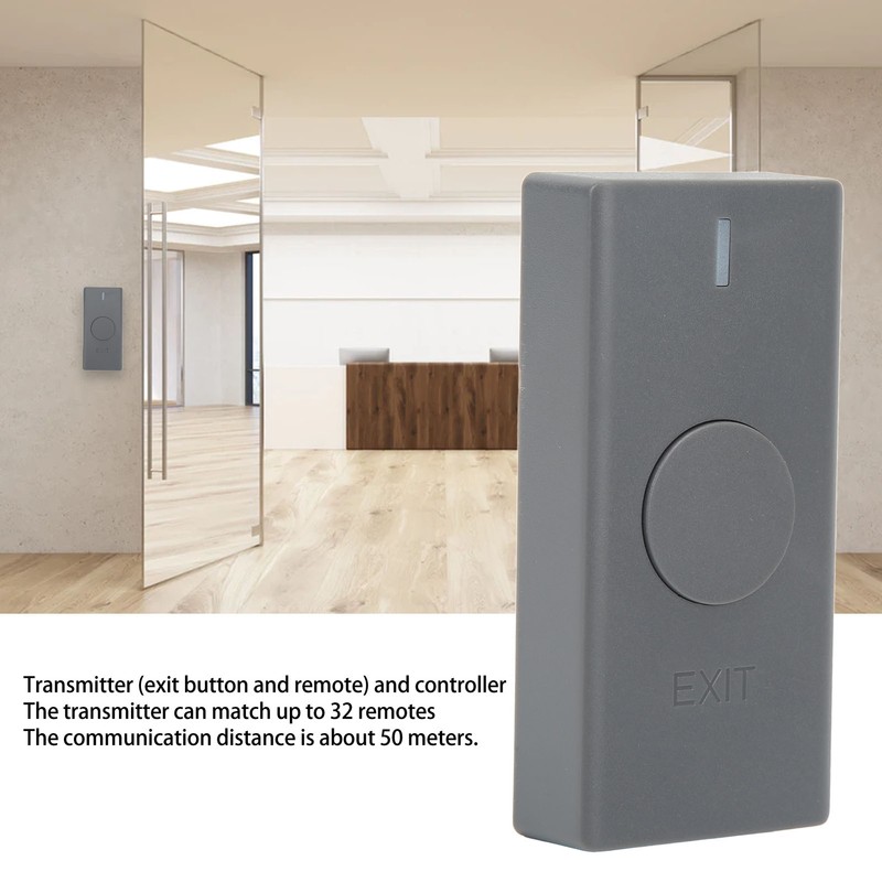 Wireless Access Control System with Door Exit Button Controller Remote