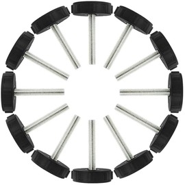 Sourcingmap M8 x 50 x 40mm Furniture Glide Leveling Feet Adjustable Leveler Floor Protector for Furniture Table Leg 12 Pack