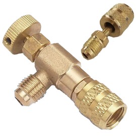 Hiro World Trade Gas Charge Valve, Air Conditioner, Vacuum Draw, R410a, R32, 5/16, Size, 1/4, Conversion Valve, Control Valve Set (5/16 Male, 5/16 Female Adapter)