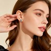 925 Sterling Silver Western Turquoise Cow Skull Stud Earrings for