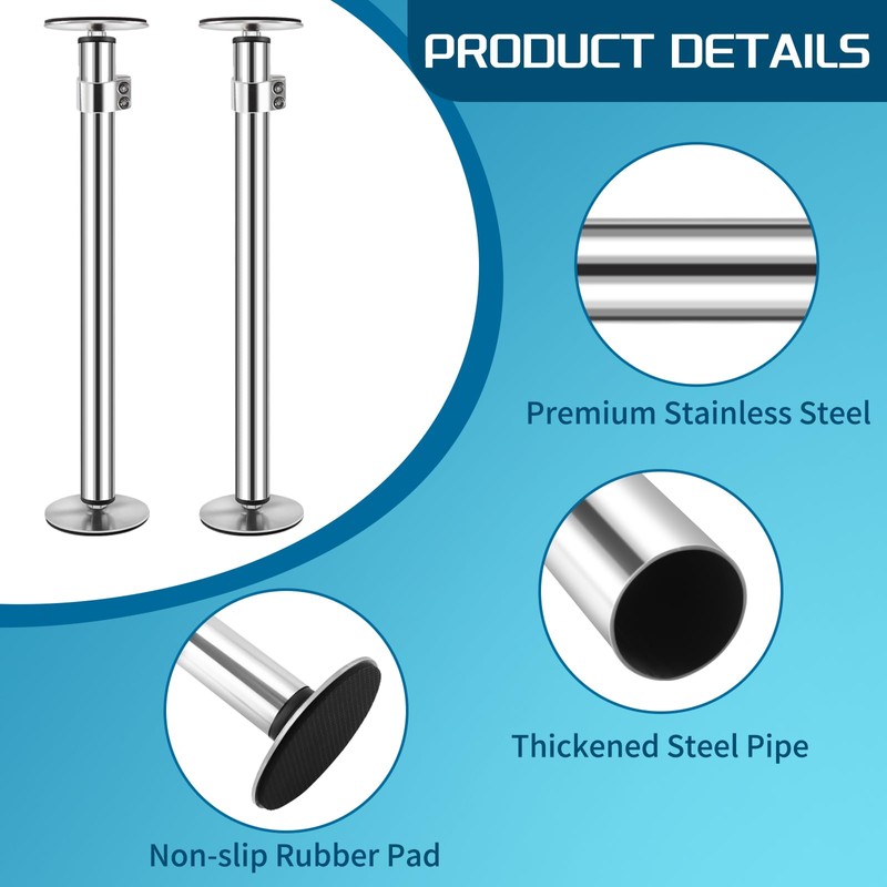 Snowtaros Undermount Sink Brackets, Stainless Steel, 2 Pack