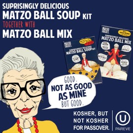 The Matzo Project Matzo Ball Soup Mix Kit, Natural Vegetarian Matzo Ball Mix, No MSG, Nut Free, 4.5oz Boxes, Kosher but NOT Kosher for Passover
