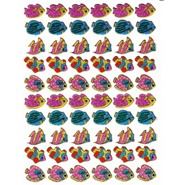 Fish Cute Animals Colorful sticker sticker decal Metallic Glitter 1 sheet Dimensions: 13.5 cm x 10 cm