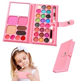 Children's Make-Up Girls Set, Xionghonglong Make Up Toy, Cosmetic Toy for Girls, Children, Washable Make Up Toy, Princess Role Play Toy Gift for Christmas/Birthday (A)