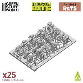 Greenstuff World GSWD-3508 Diorama Accessories 3D Printing Set Small Mouse Resin Kit 25 Pieces
