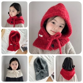 New Fall/Winter Kids' Balaclava Hat for Large Head Circumferences, lf2233, One Size (Ages 1-7) (49-54cm) Beige 3ea